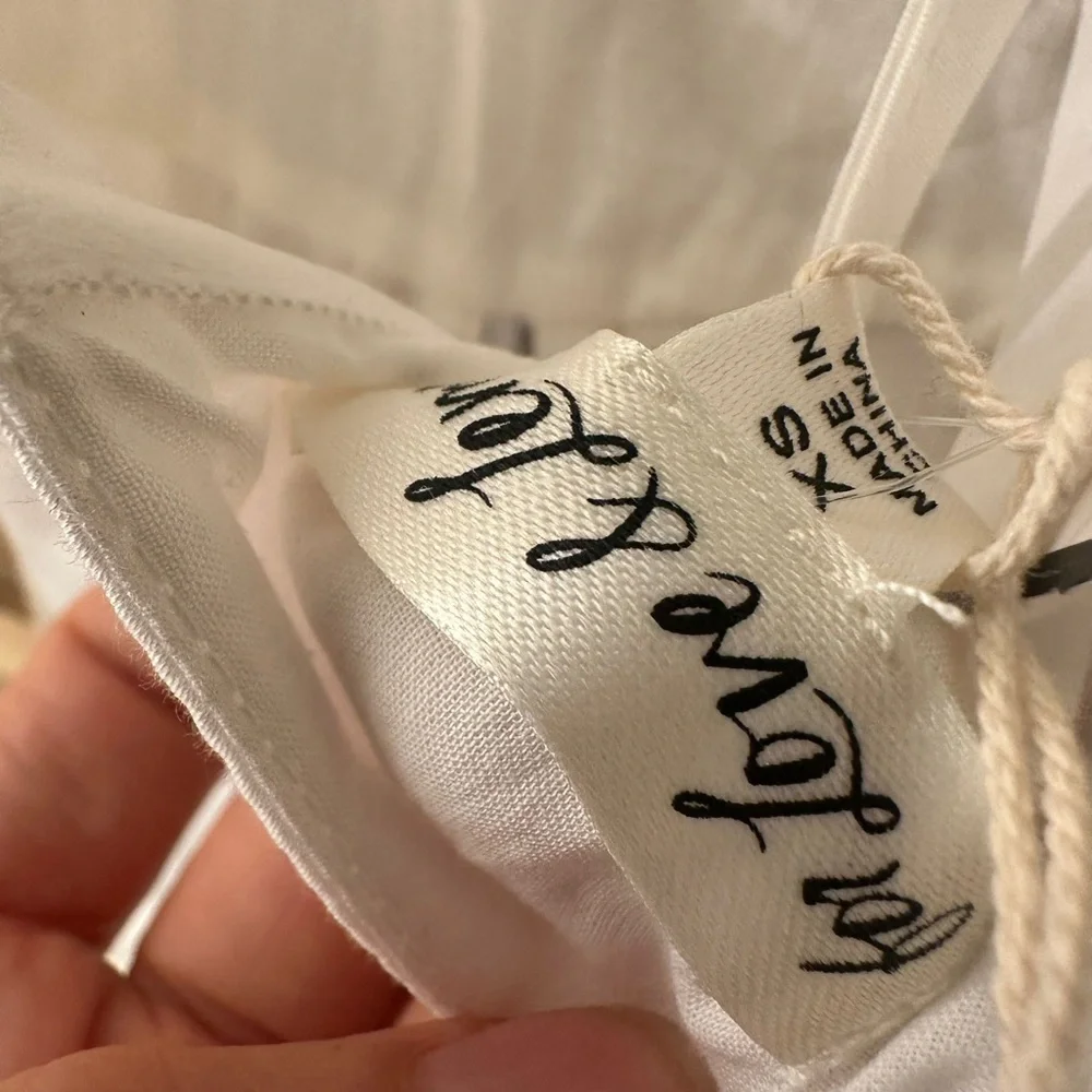 NWT_For Love Lemons Embroidered Tea Time Midi Dress in white size XS - Picture 9 of 11